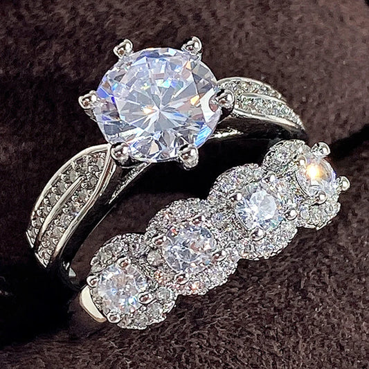 2Pc Cubic Zirconia Ring