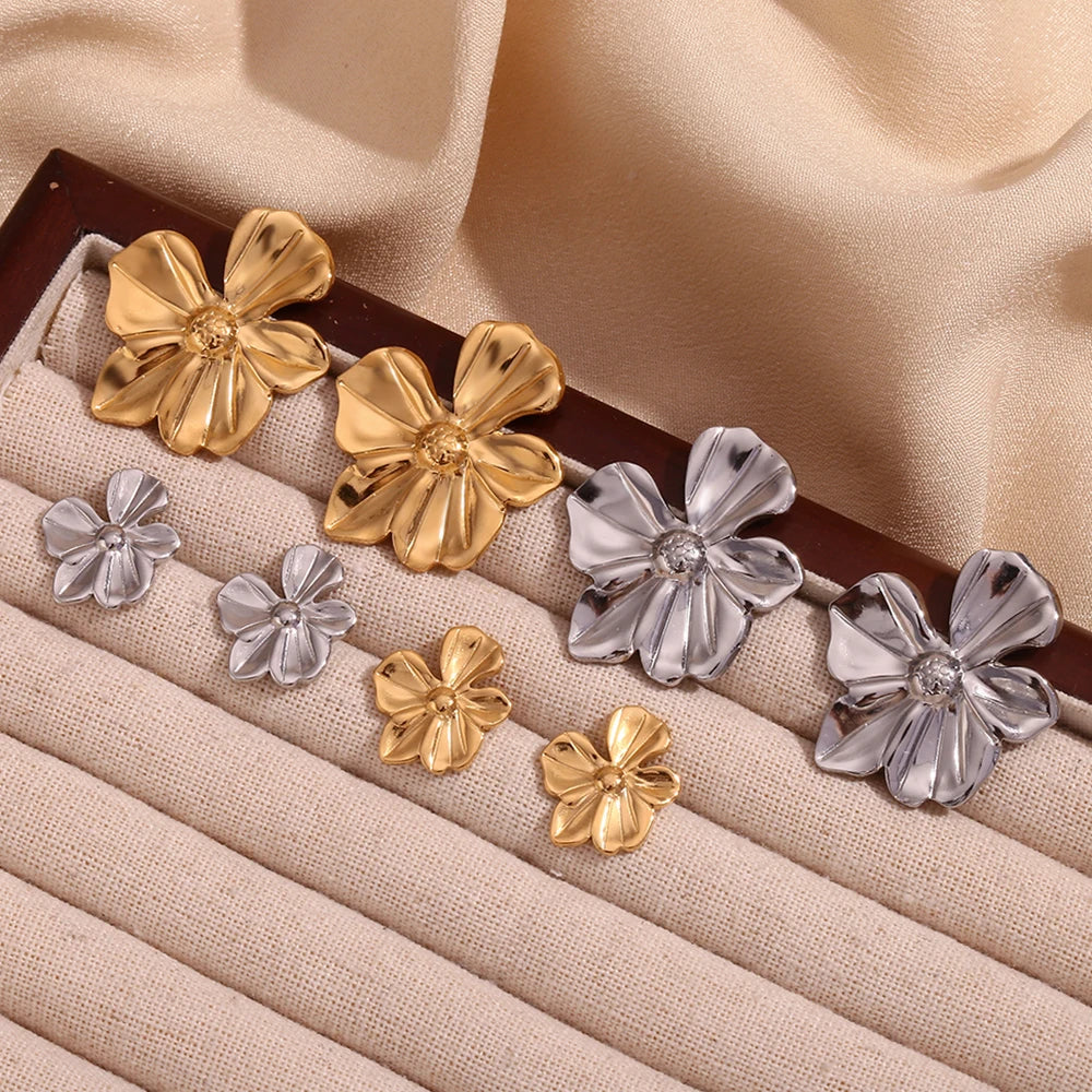 Five Petal Flower Earrings