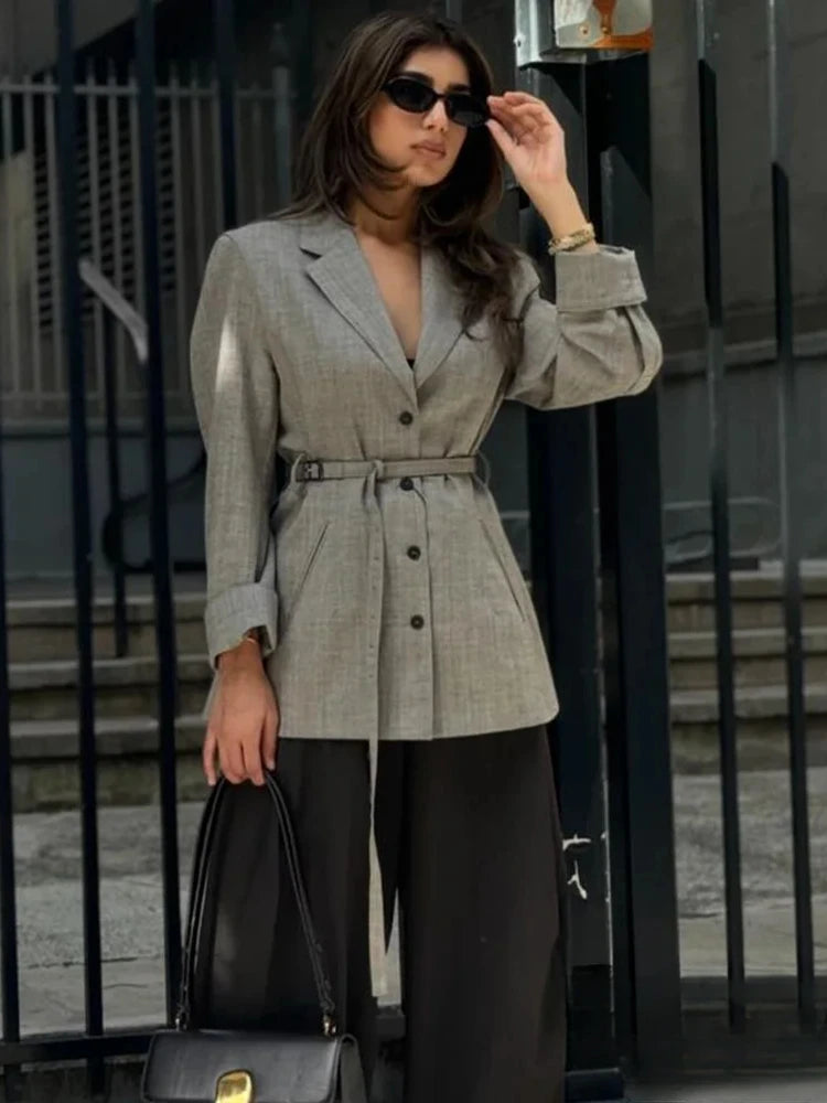 Slim-fit Blazer with Belt