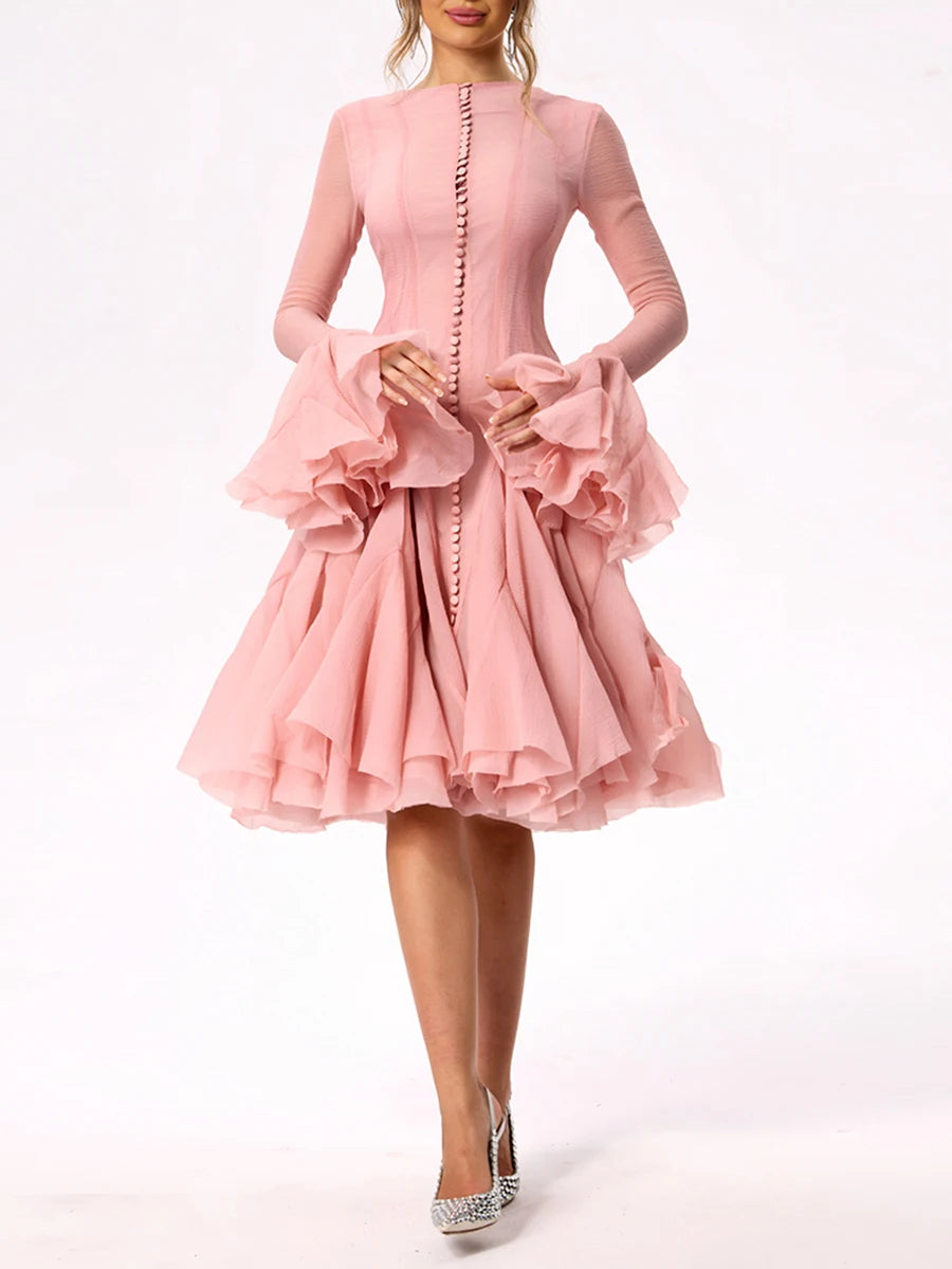 Long Lantern Sleeve Dress