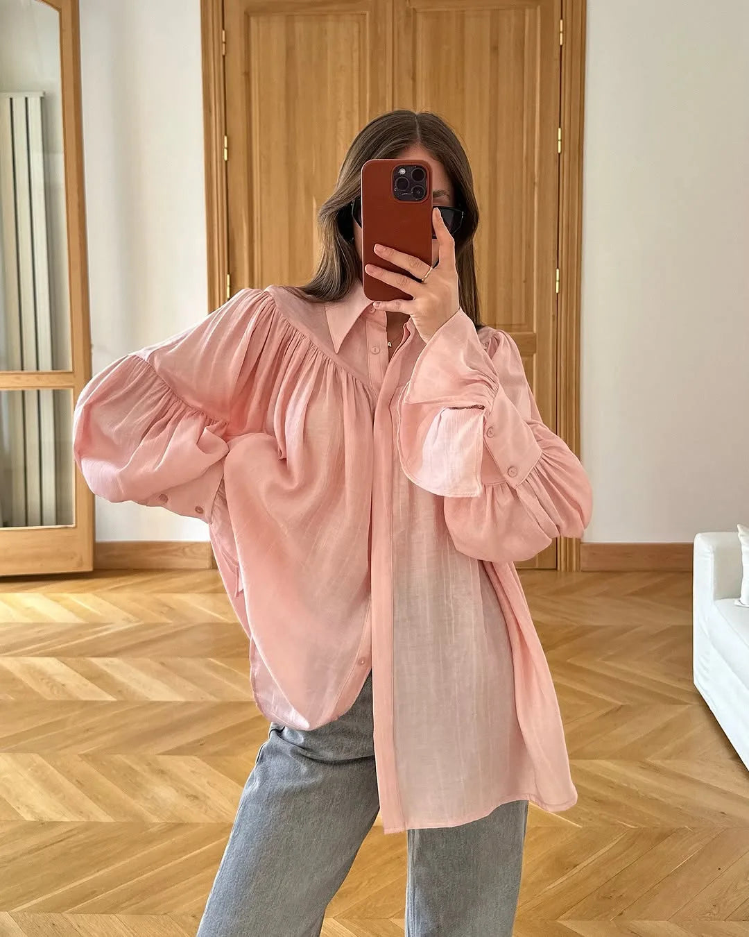 Ruffled Loose Shirt