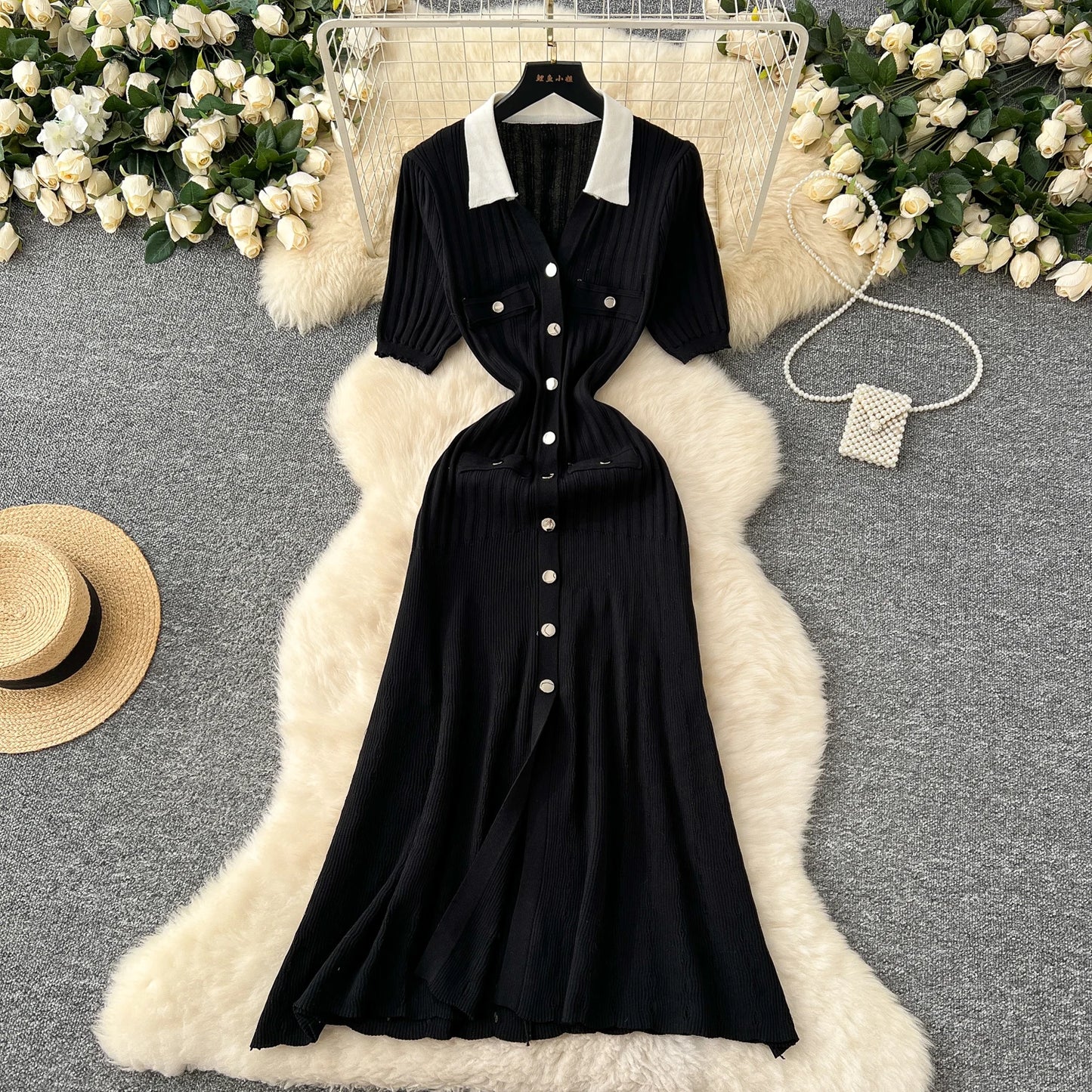 Elegant Vintage Knit Dress