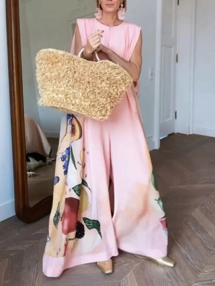 Sleeveless Wide Leg Jumpsuit