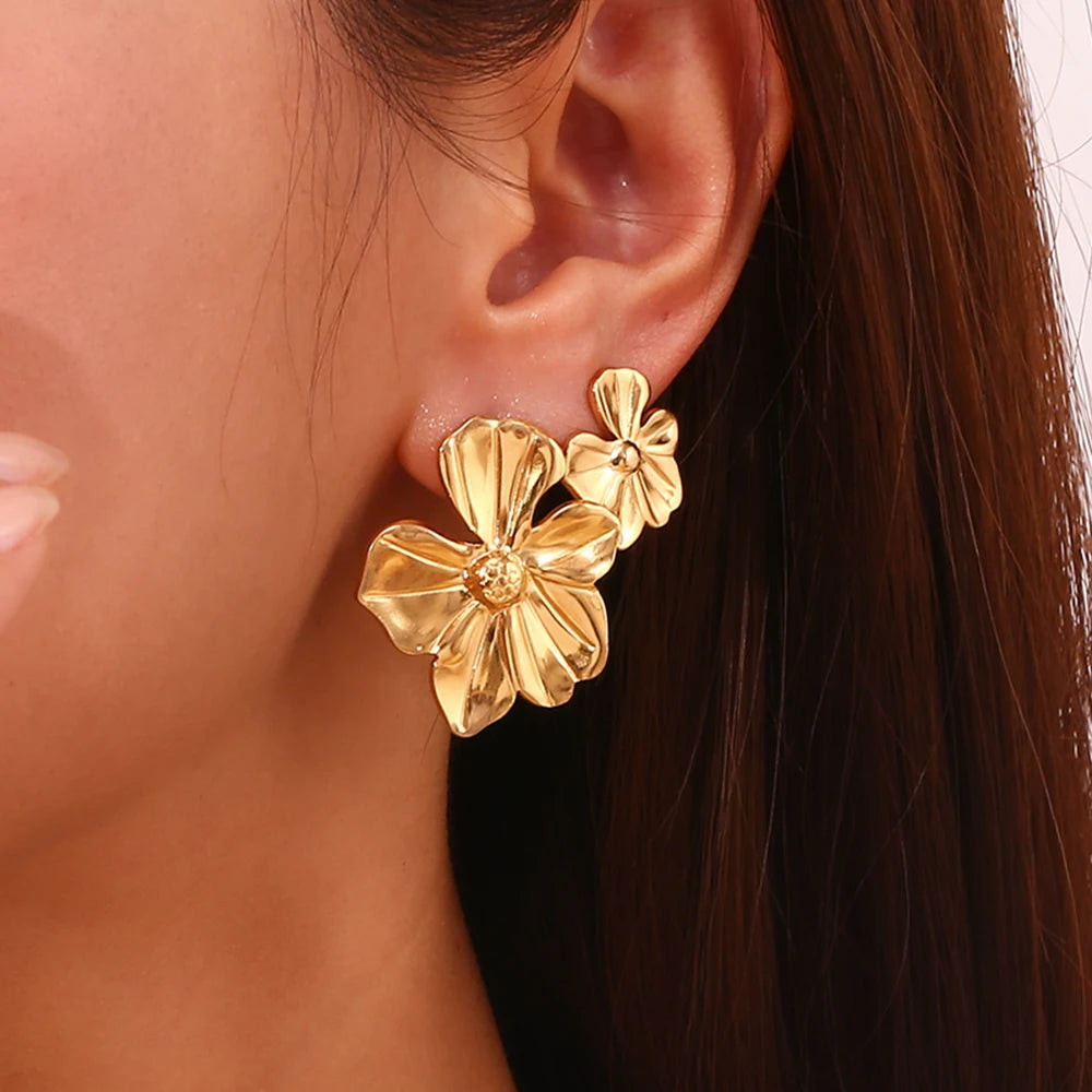 Five Petal Flower Earrings