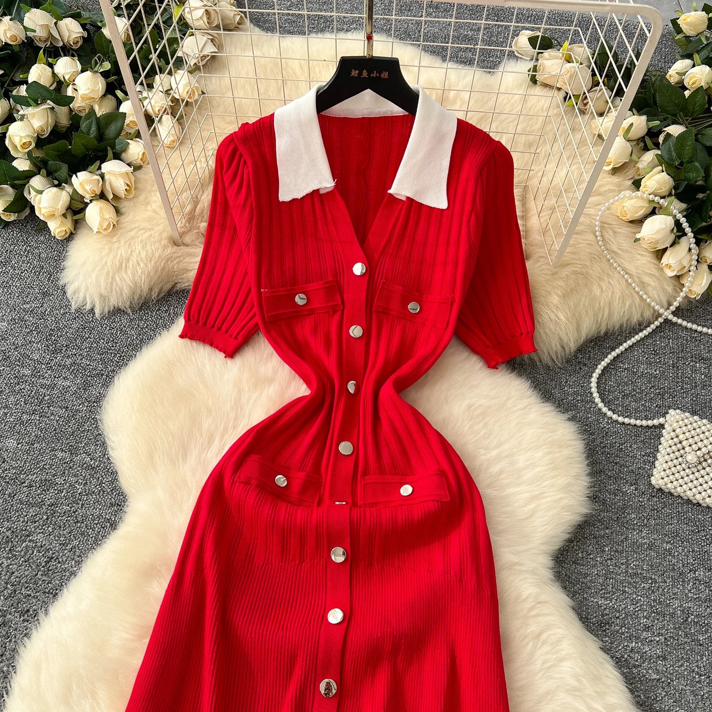 Elegant Vintage Knit Dress