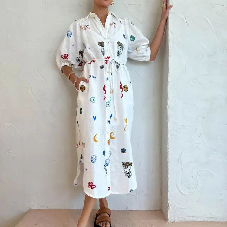 Dress With Lantern Sleeves