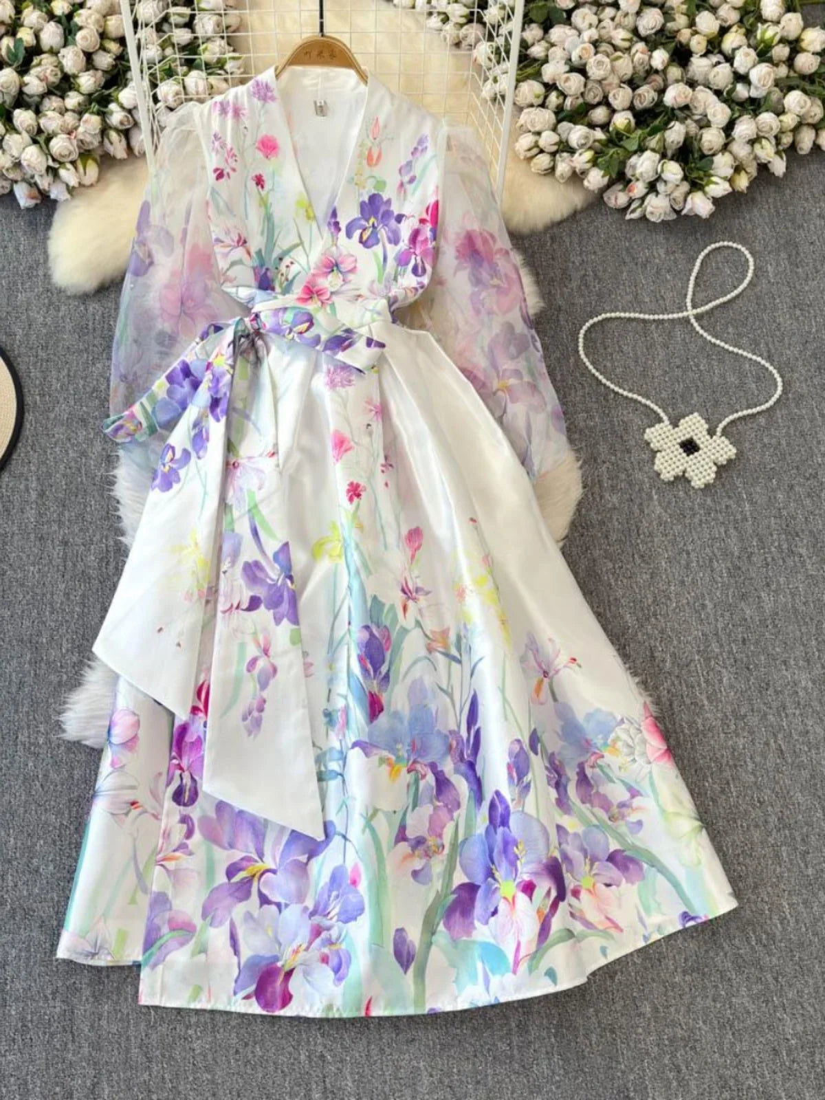 European Printed Dress