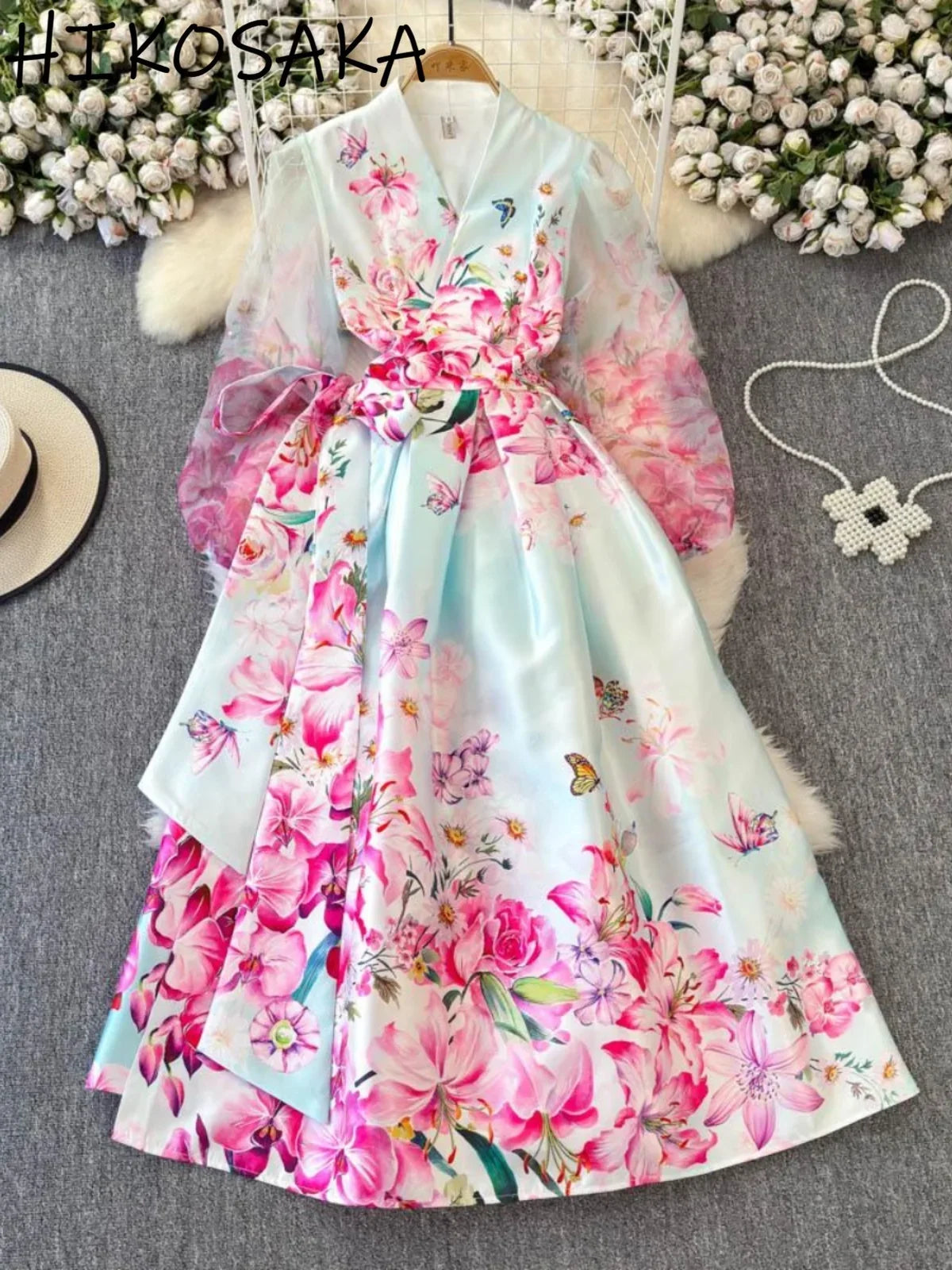 European Printed Dress