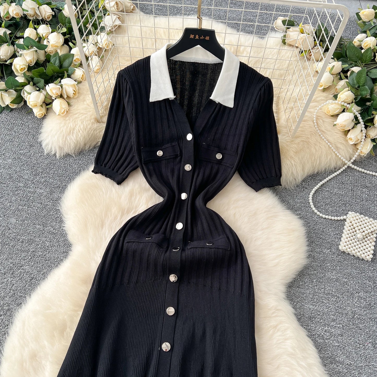 Elegant Vintage Knit Dress