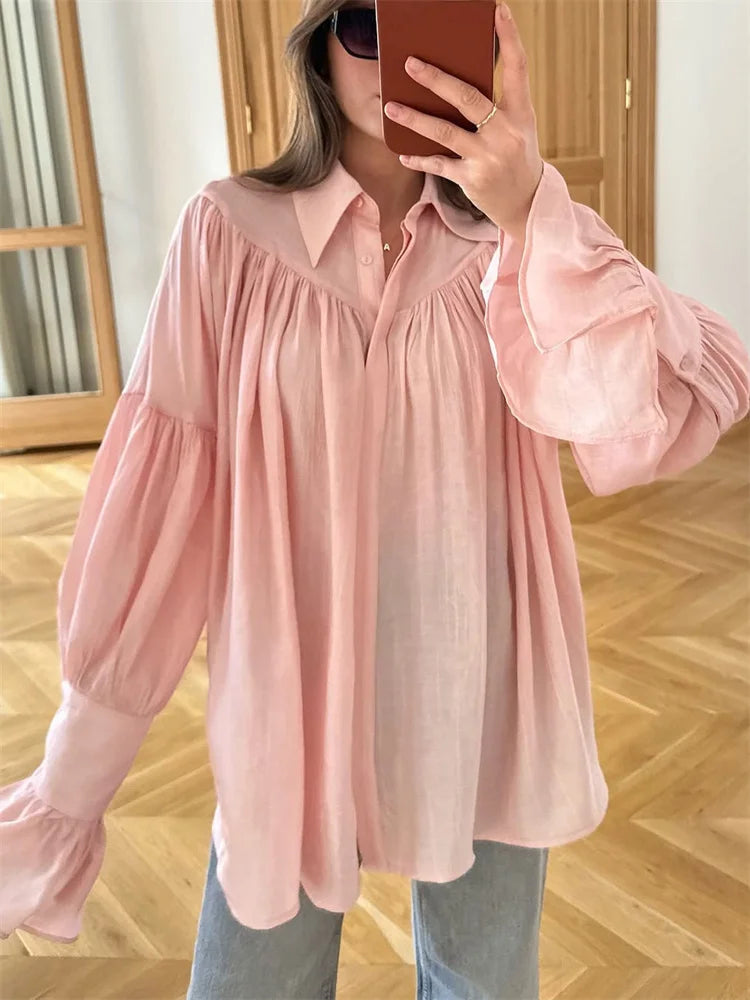Ruffled Loose Shirt