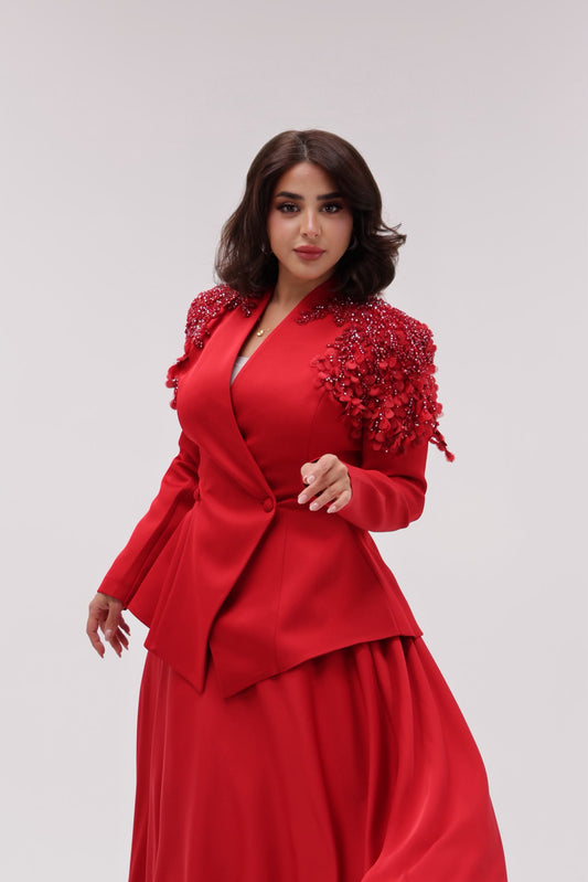 red dress from 2 pieces for ladies