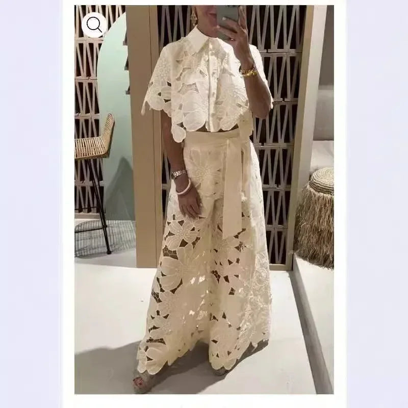 Autumn Fashion Lace Two Piece Set Women