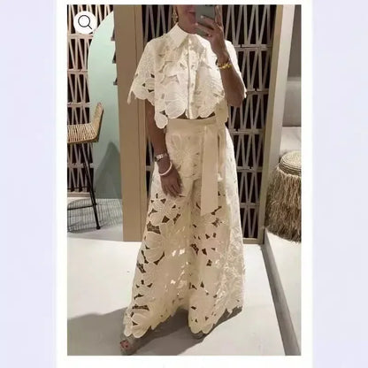 Autumn Fashion Lace Two Piece Set Women