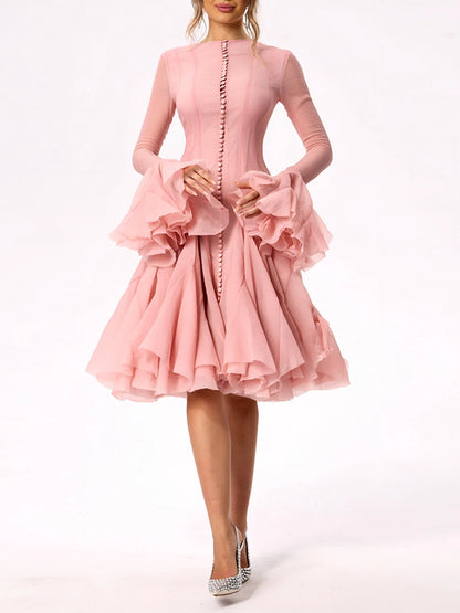 Long Lantern Sleeve Dress