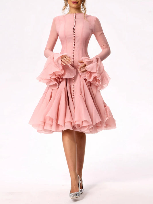 Long Lantern Sleeve Dress