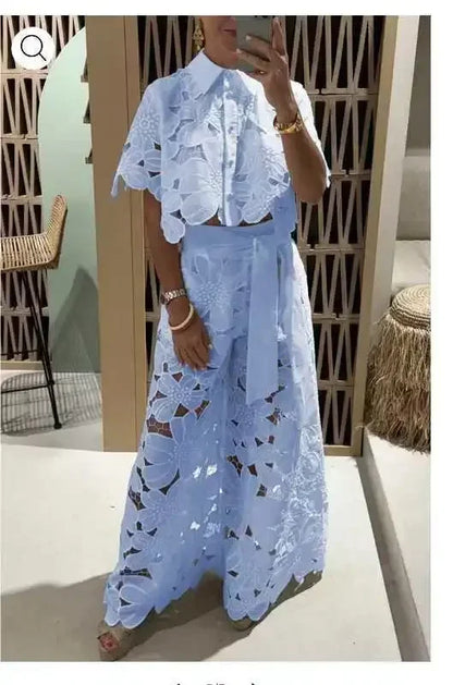 Autumn Fashion Lace Two Piece Set Women