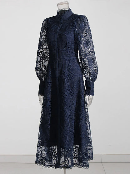 Long Dress With Lantern Sleeves