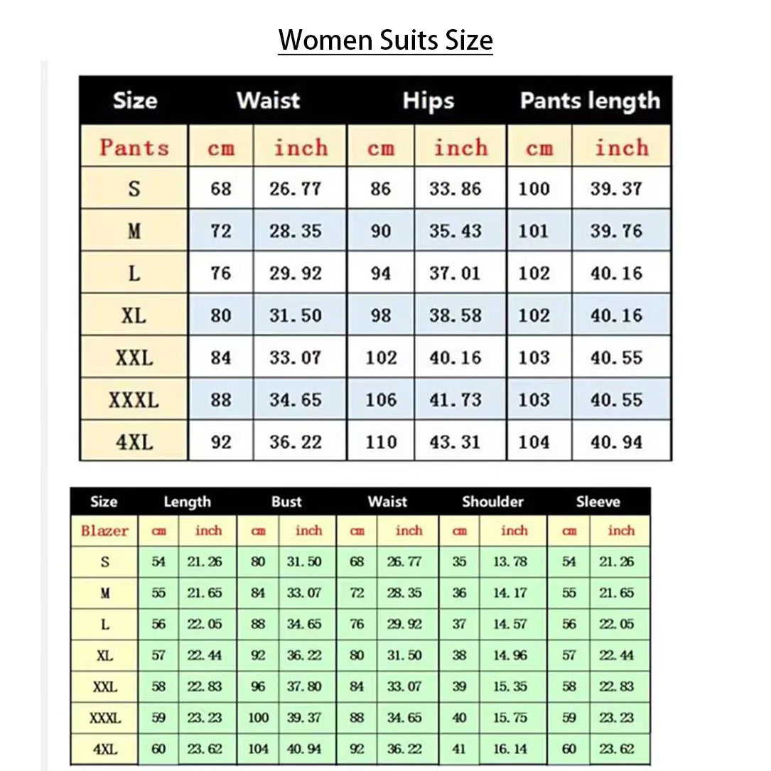 Professional Women's Red Suit Female Elegant Blazer and Flared Pants