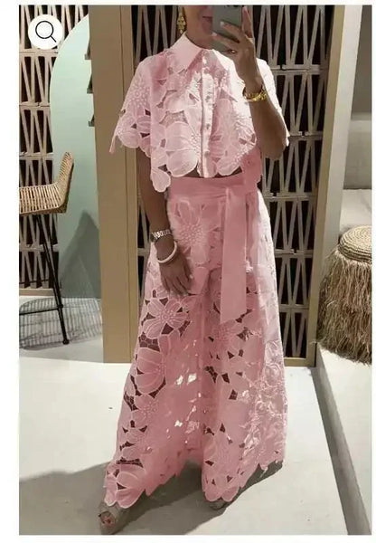 Autumn Fashion Lace Two Piece Set Women