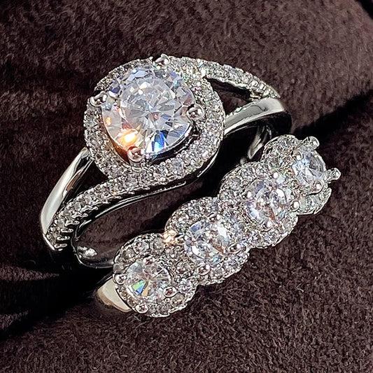 2Pc Cubic Zirconia Ring