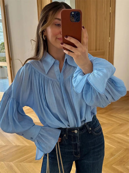 Ruffled Loose Shirt