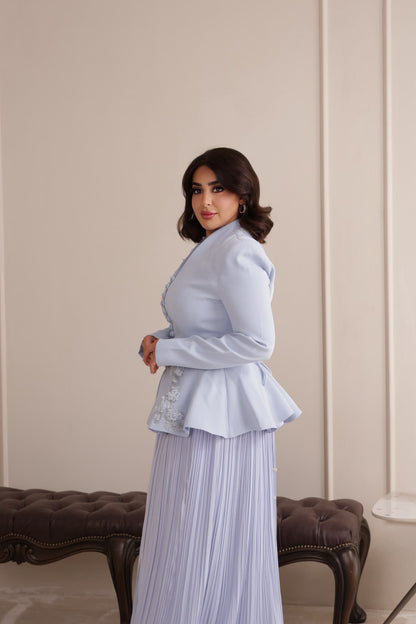 Blue 2 pieces dress for women
