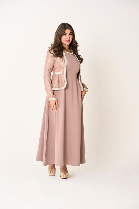 long elegant pearly dress