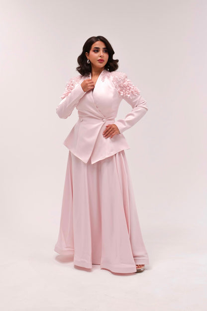 2 pieces pink fancy dress